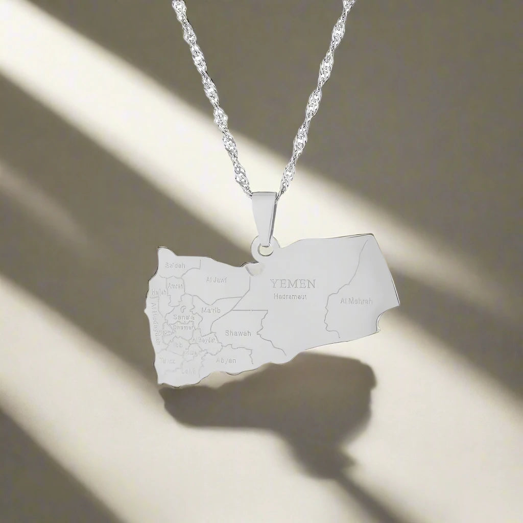 Yemen Map Necklace