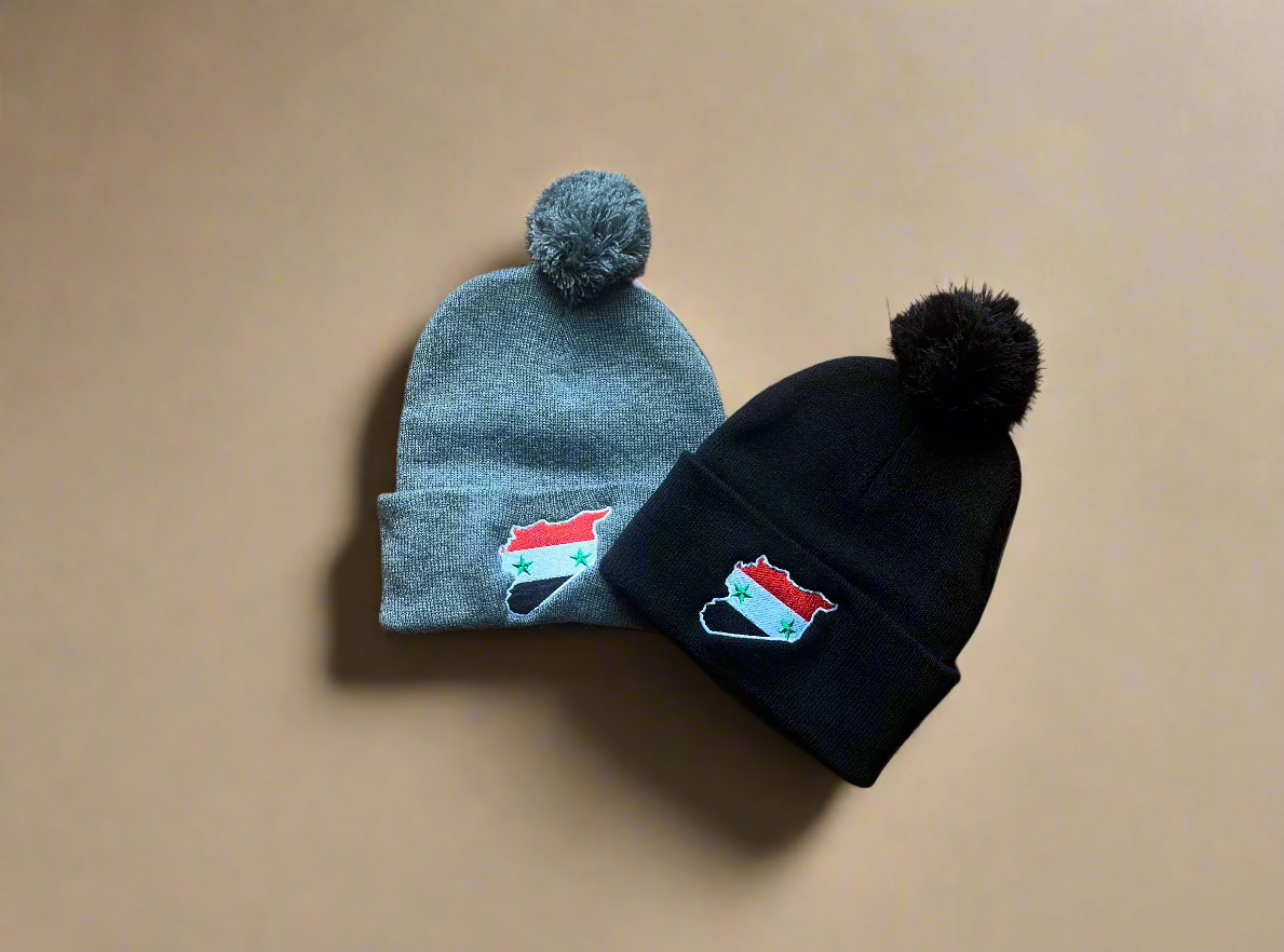 Syria Map Flag Beanies
