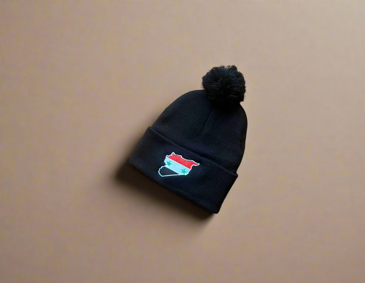 Syria Map Flag Beanies
